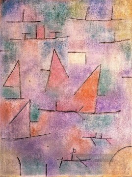  abstrakt malerei - Harbor mit Segelschiffen Abstrakter Expressionismusus